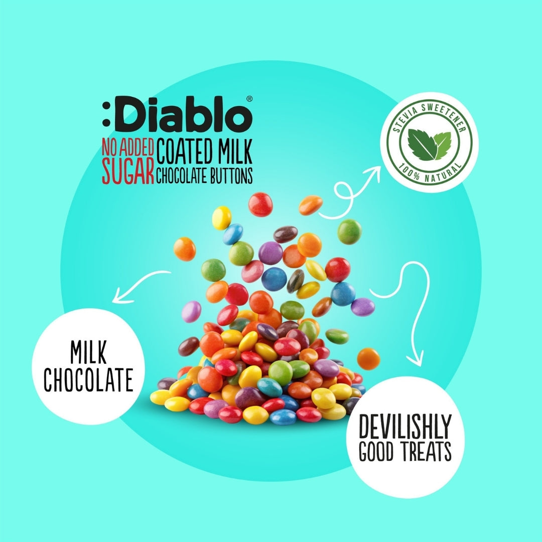 No Added Sugar Coated Milk Chocolate Buttons (40g)