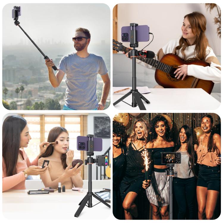 PULUZ Mini Phone Camera Extension Tripod Stand 360 Degree Ball Head Cold Shoe Selfie Stick, Phone Camera Tripod