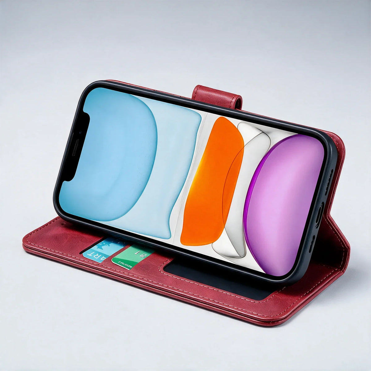 iPhone 11 Book Flip Case Leather Wallet