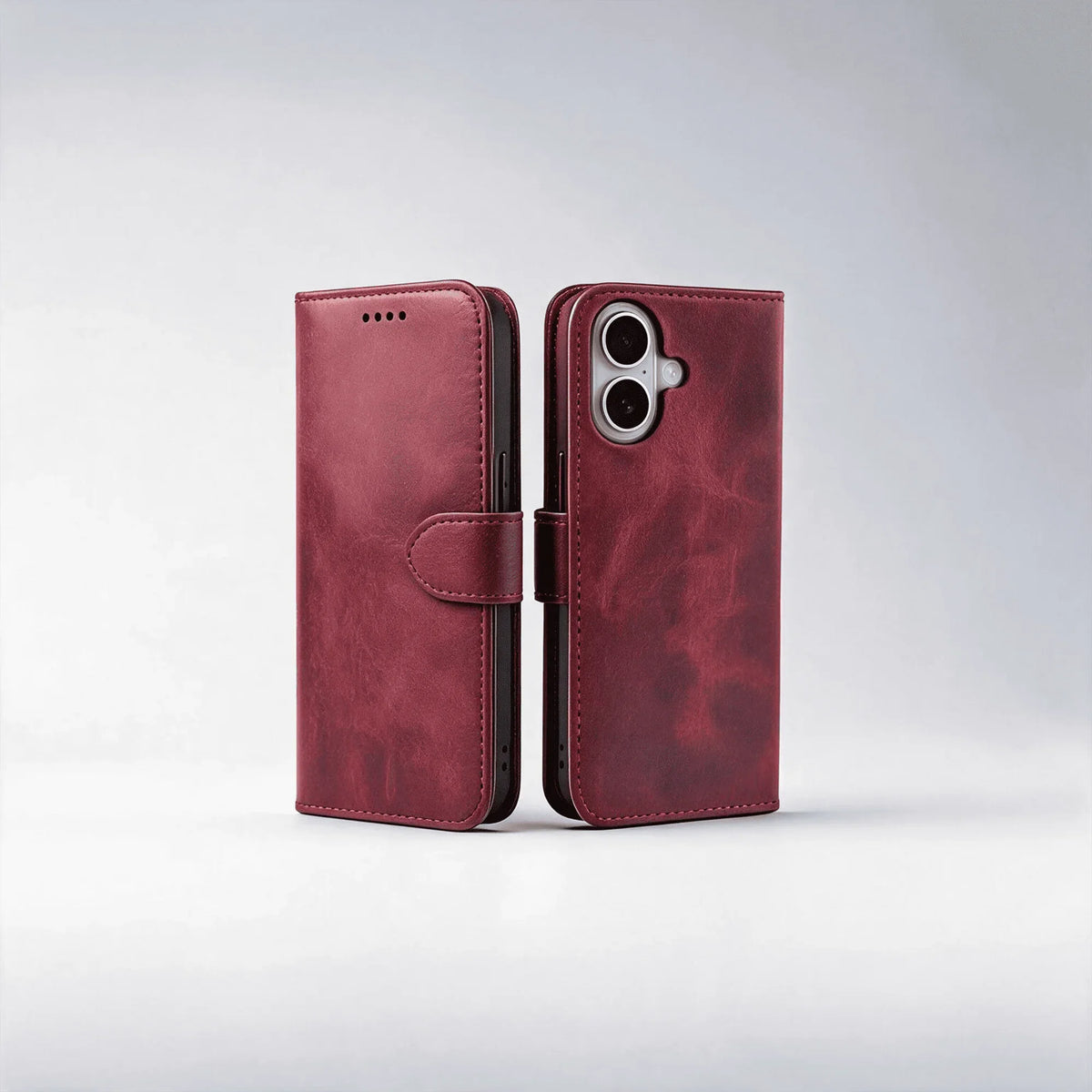 iPhone 16 Series Book Flip Case Leather Wallet