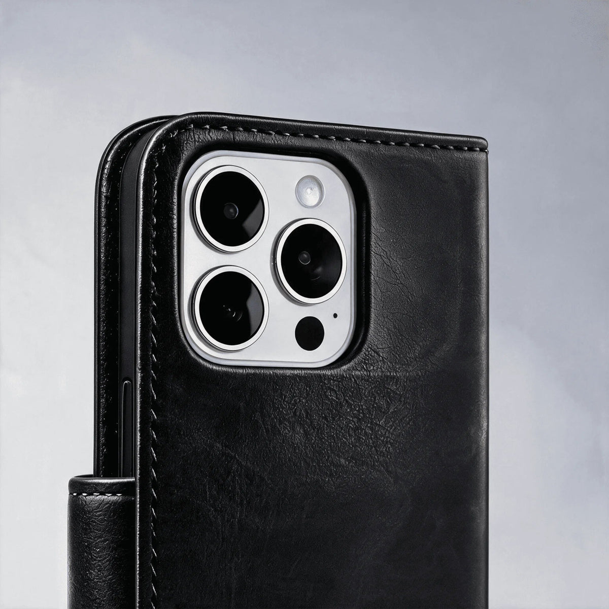 iPhone 15 Series Book Flip Case Leather Wallet