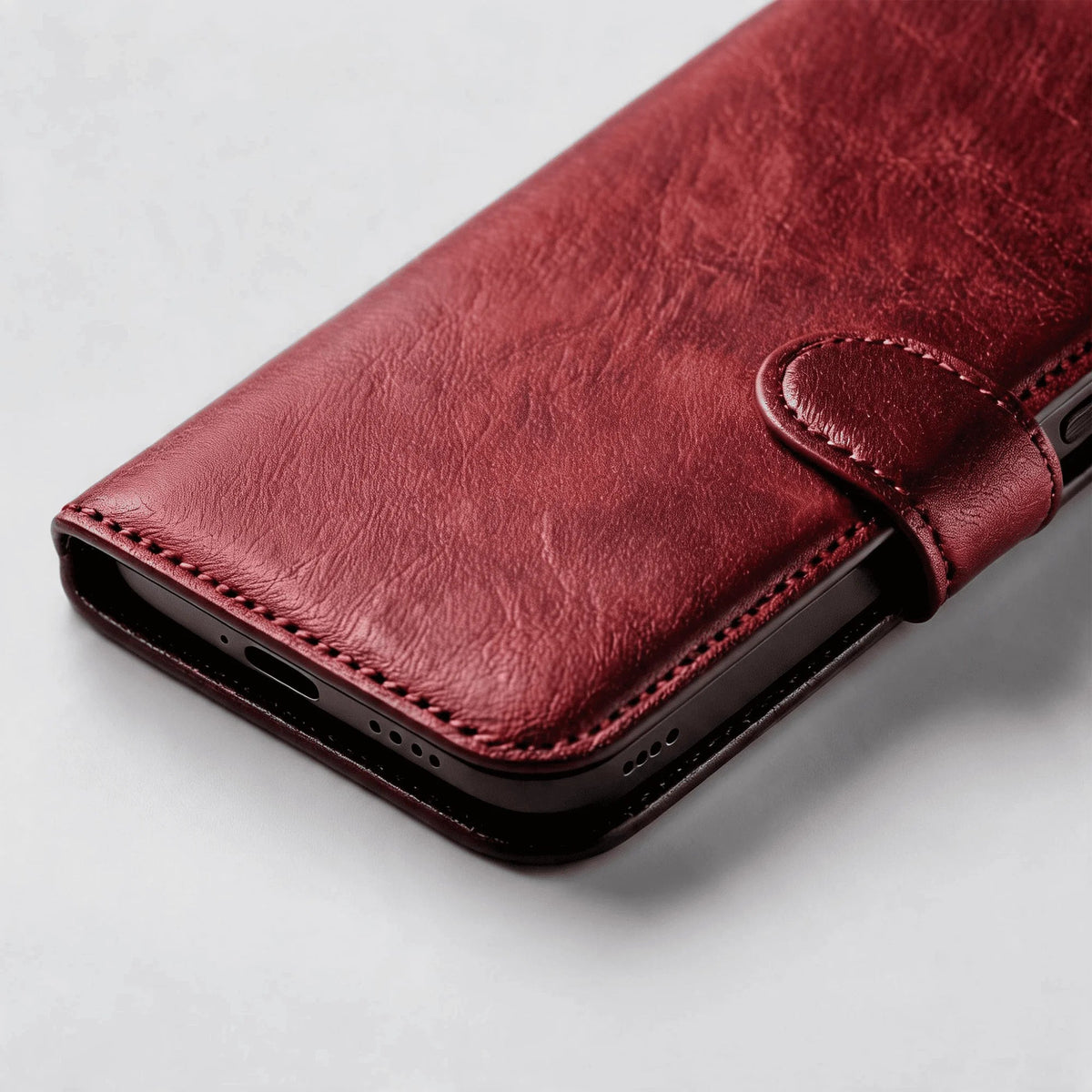 iPhone 15 Series Book Flip Case Leather Wallet