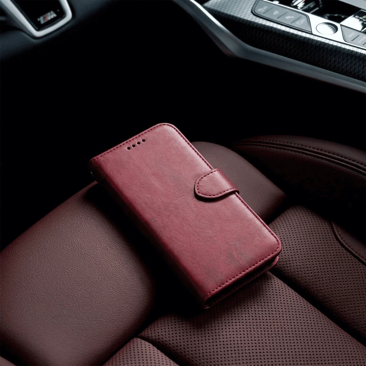 iPhone 15 Series Book Flip Case Leather Wallet