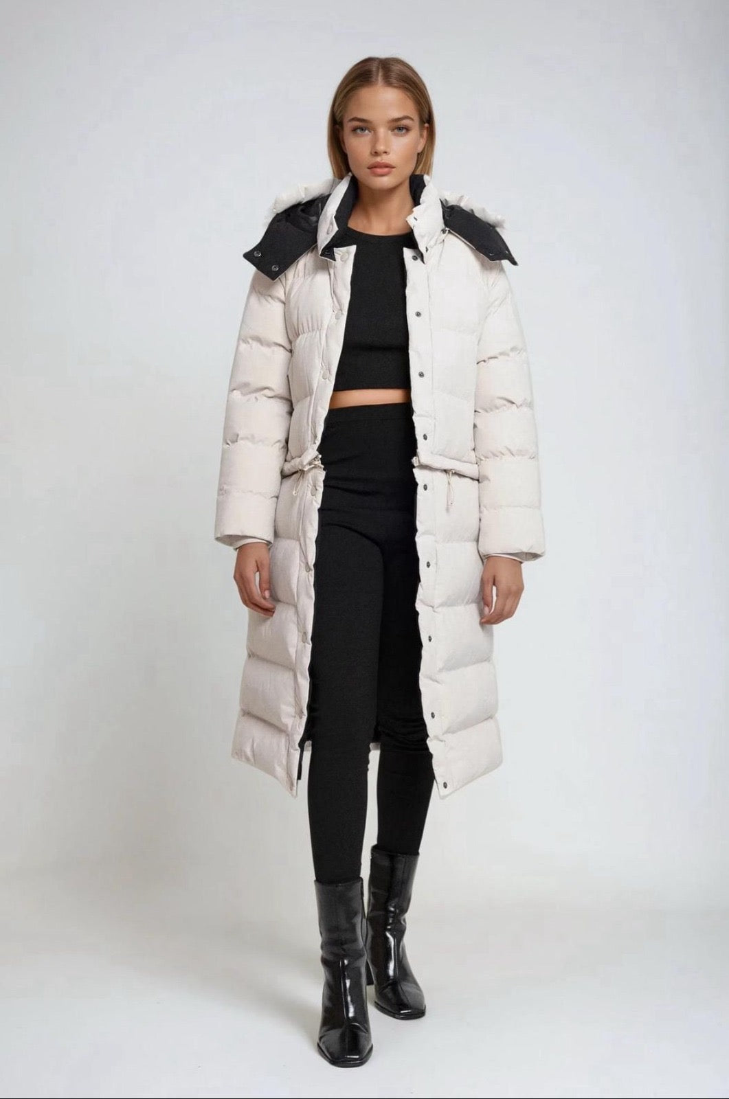 Hooded Padded Puffer 2 in 1 Coat/Jacket