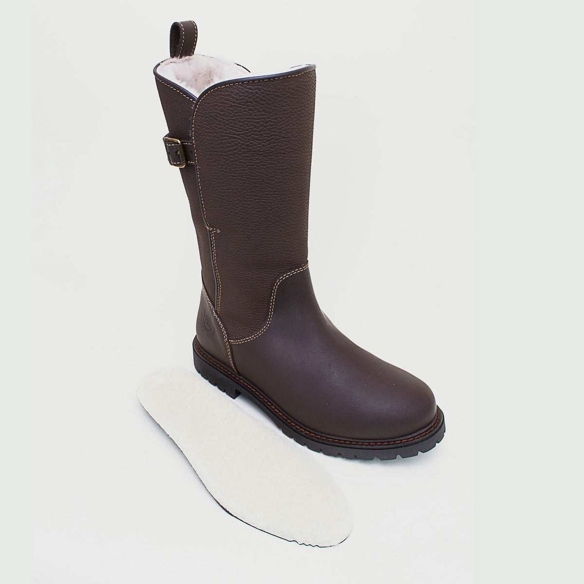Quebec Waterproof Zip-up Wool Lined Boots - Brown
