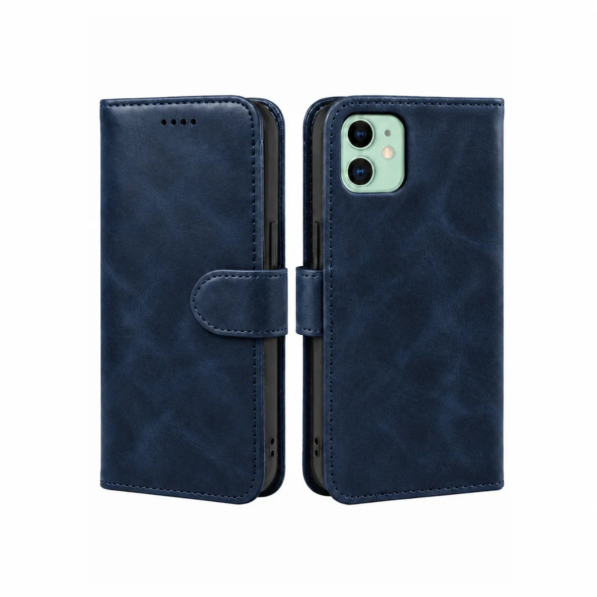 Custodia a libro portafoglio in pelle per iPhone 11