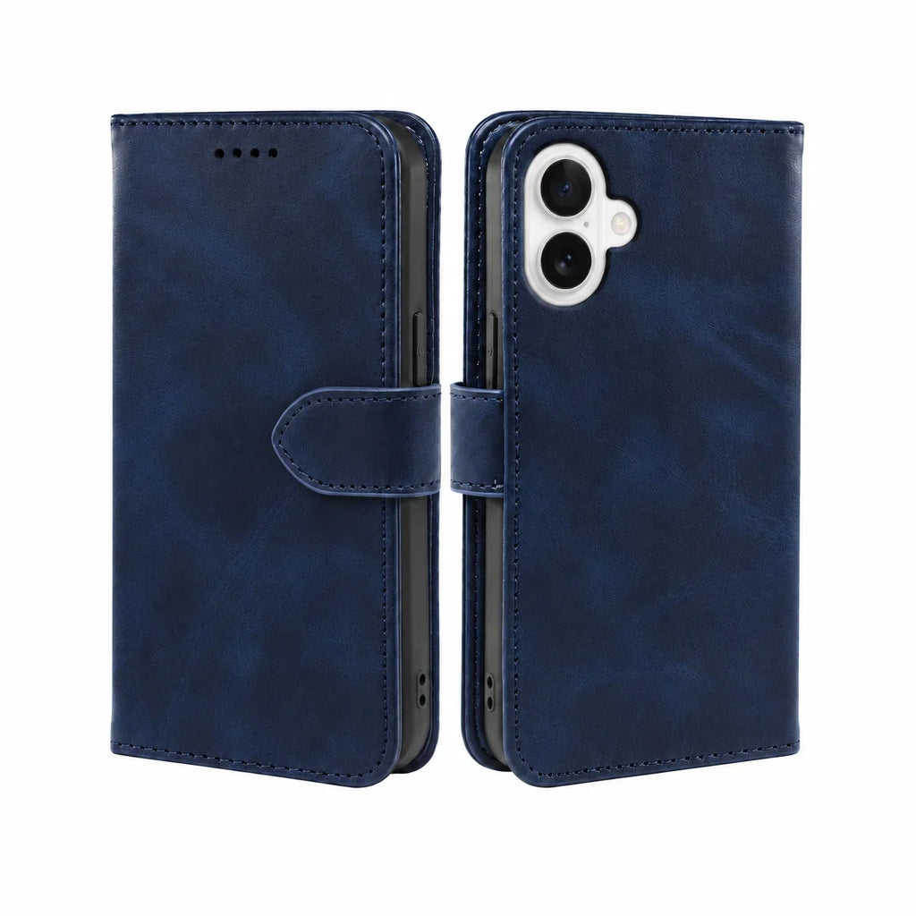 Custodia a libro con portafoglio in pelle per la serie iPhone 16