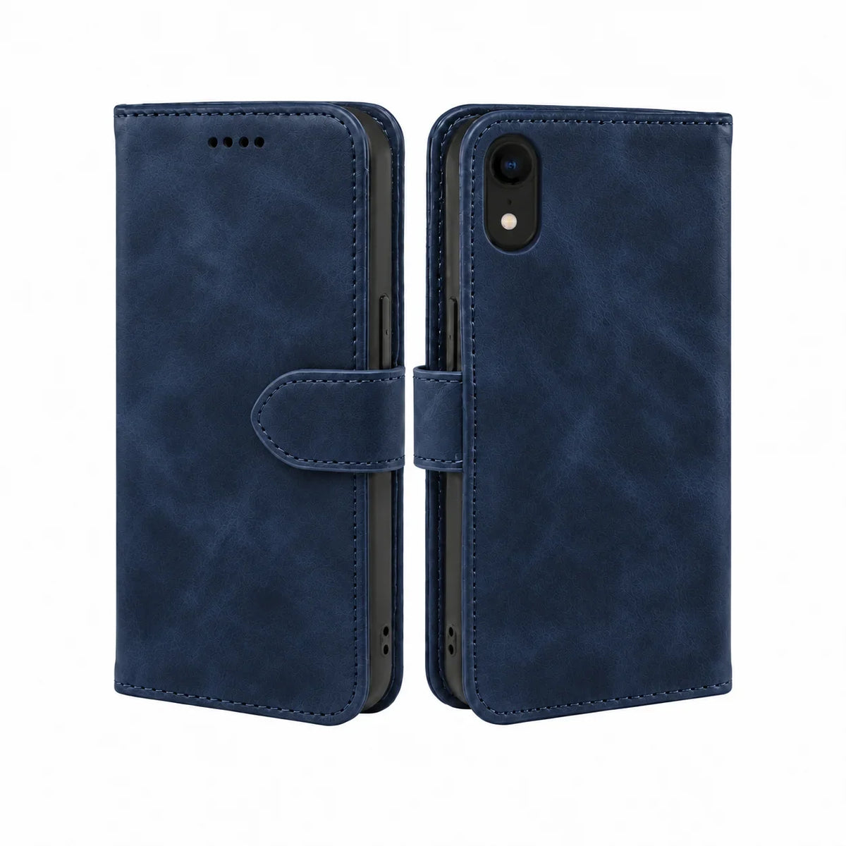 Custodia a libro con portafoglio in pelle per iPhone X / XS / XR / XS Max