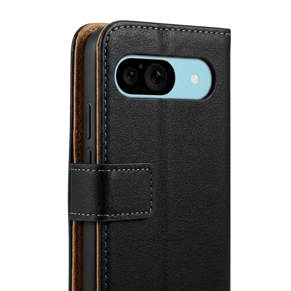 Custodia portafoglio in pelle Book Flip Case per Google Pixel 11 / 10 / 10 Pro con chiusura magnetica