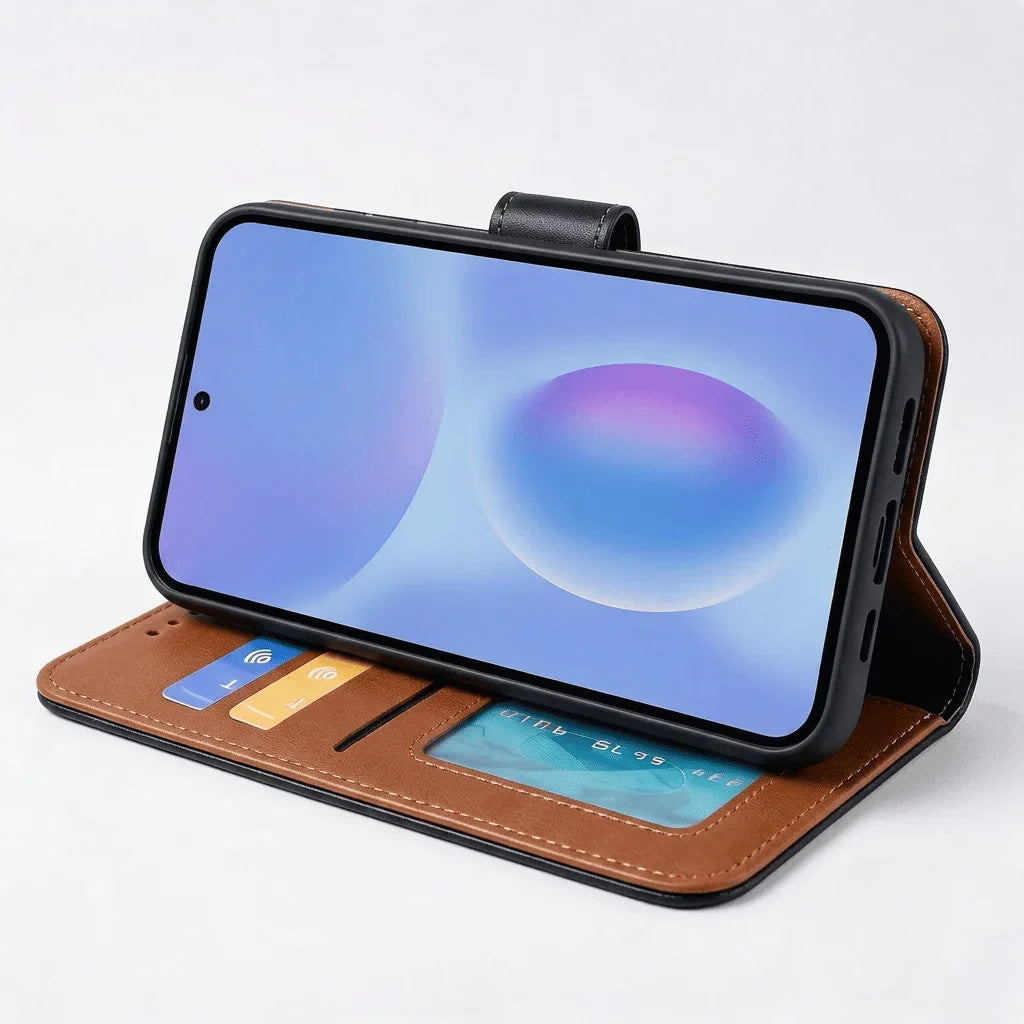 Custodia portafoglio in pelle Book Flip Case per Google Pixel 11 / 10 / 10 Pro con chiusura magnetica
