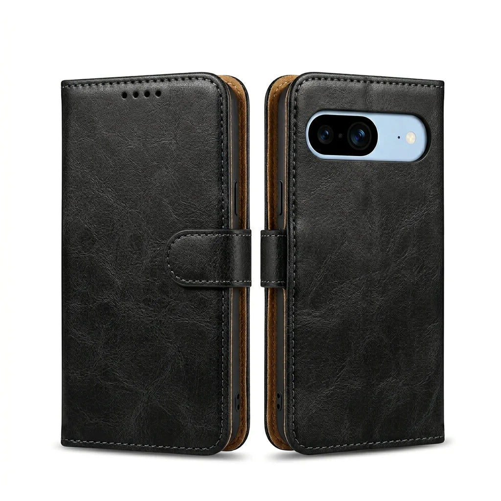 Custodia portafoglio in pelle Book Flip Case per Google Pixel 11 / 10 / 10 Pro con chiusura magnetica