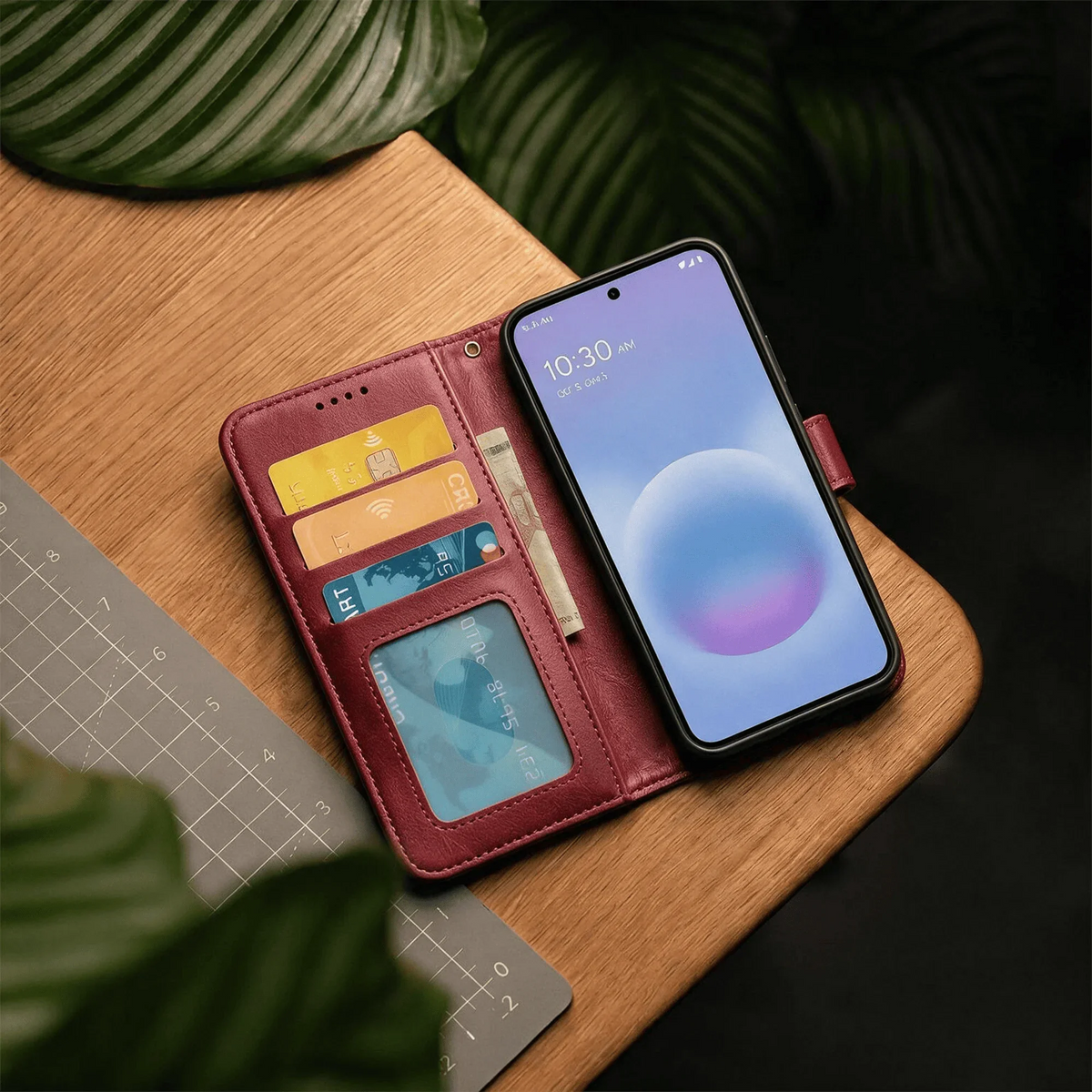 Custodia portafoglio in pelle Book Flip Case per Google Pixel 11 / 10 / 10 Pro con chiusura magnetica