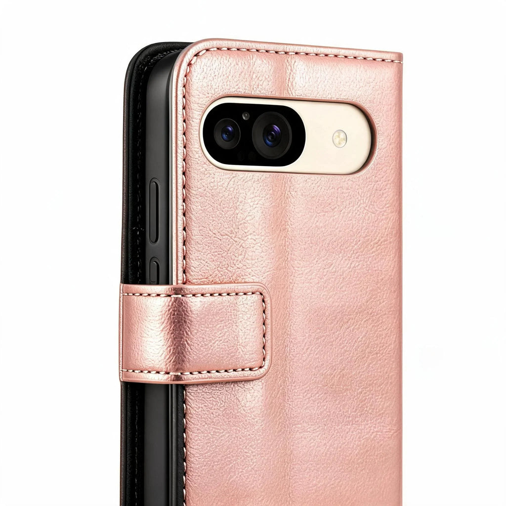 Custodia portafoglio in pelle Book Flip Case per Google Pixel 11 / 10 / 10 Pro con chiusura magnetica