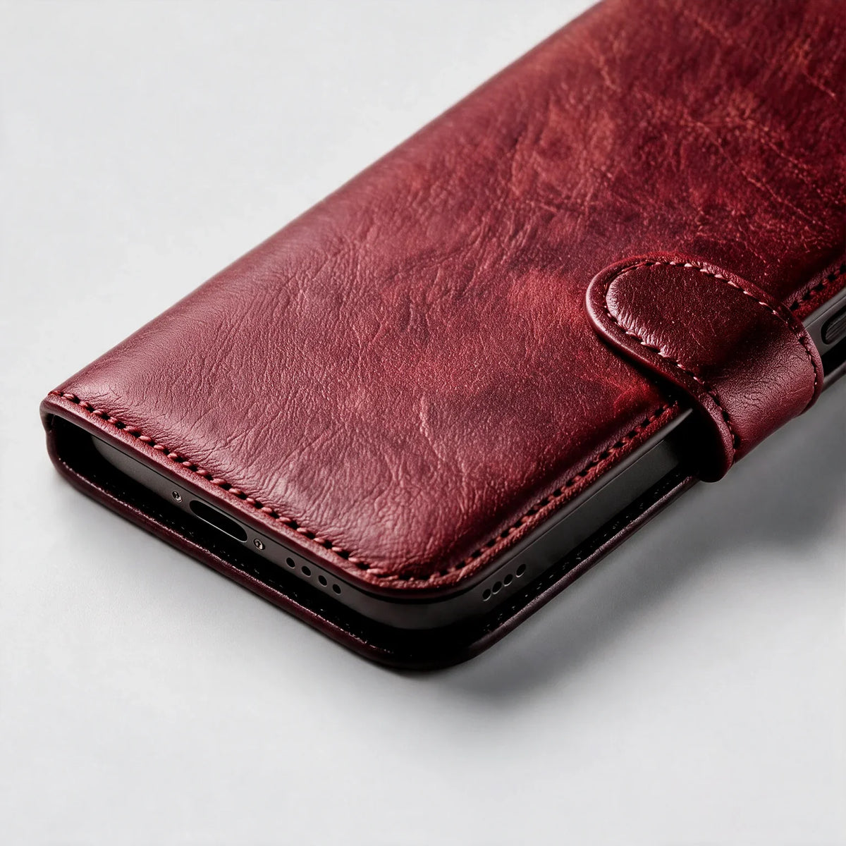 Custodia a libro portafoglio in pelle per iPhone 11