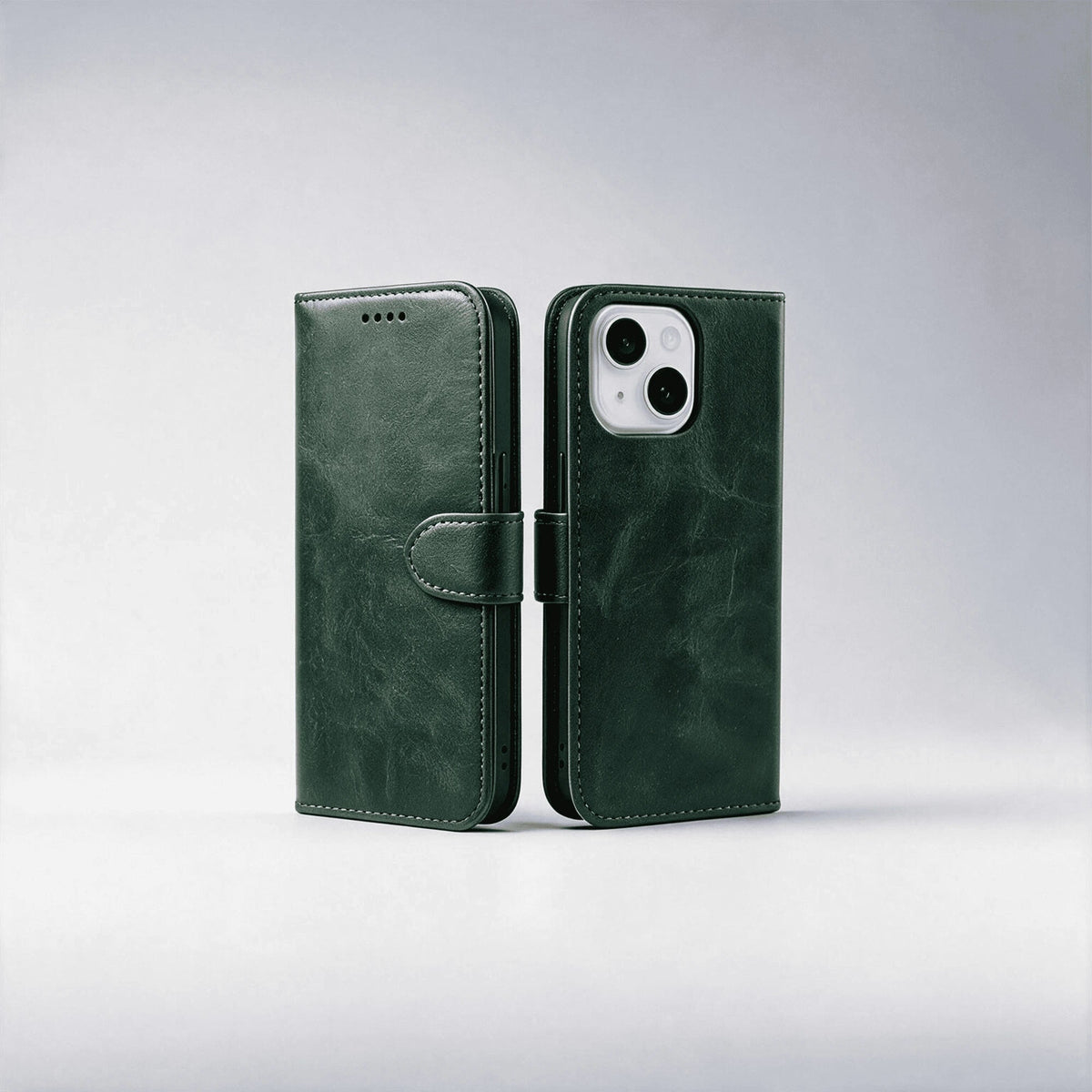 Custodia a libro con portafoglio in pelle per la serie iPhone 15