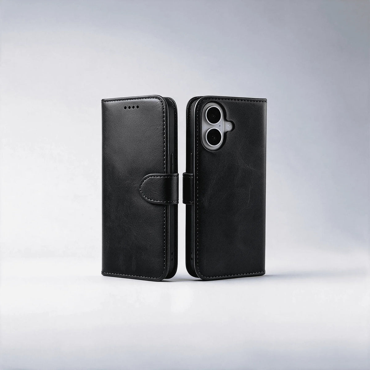 Custodia a libro con portafoglio in pelle per la serie iPhone 16