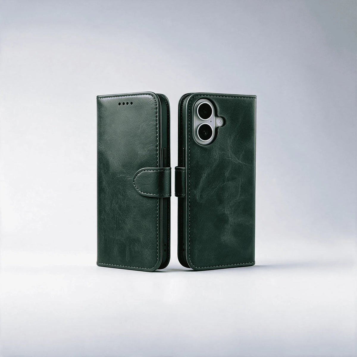 Custodia a libro con portafoglio in pelle per la serie iPhone 16