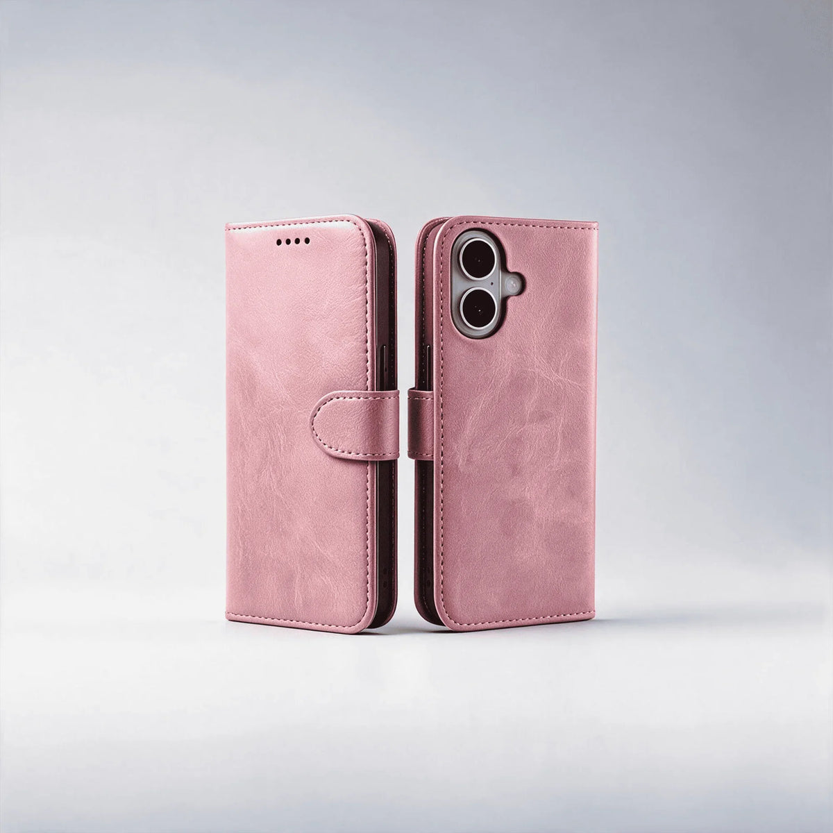 Custodia a libro con portafoglio in pelle per la serie iPhone 16