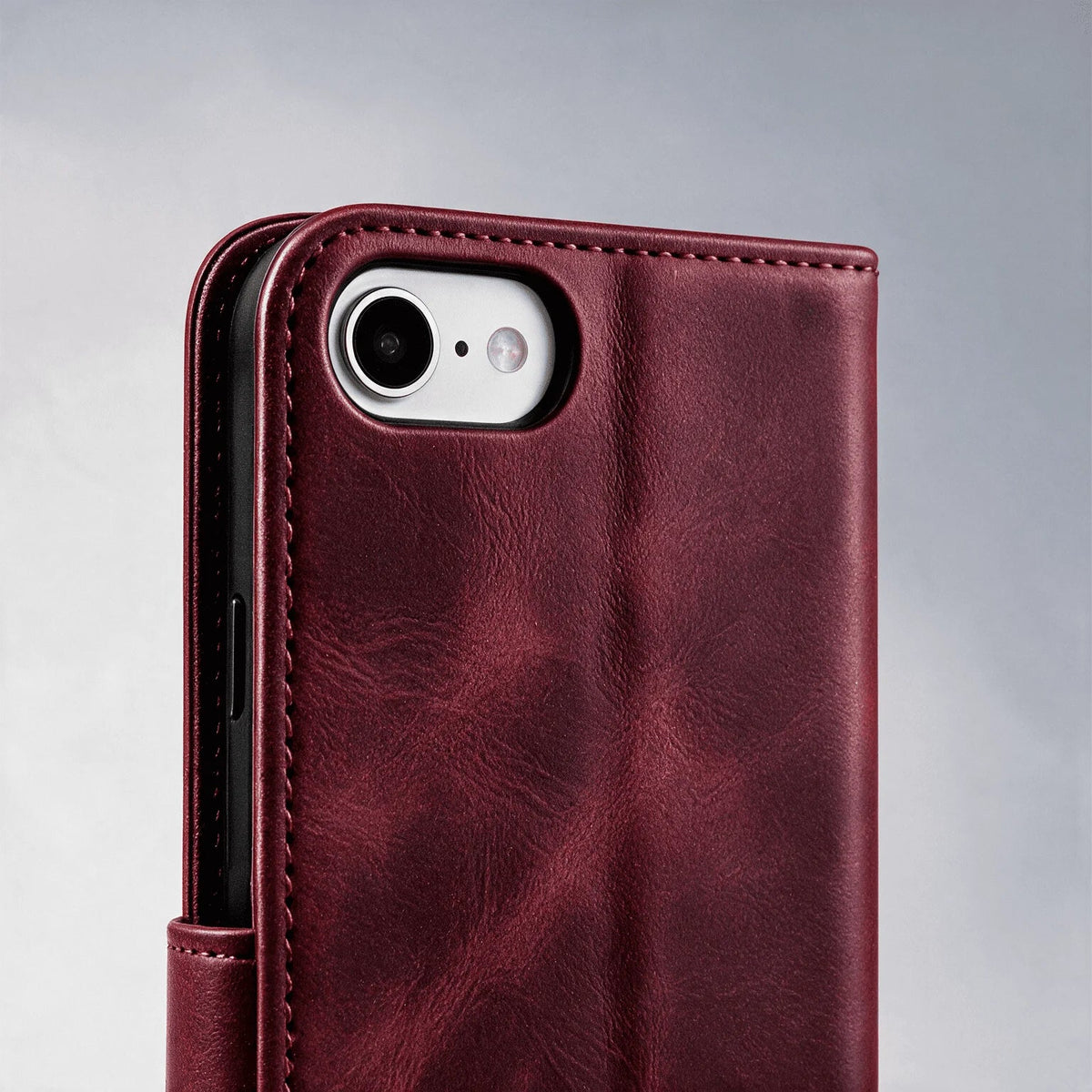 Custodia portafoglio a libro in pelle per iPhone 6 / 7 / 8 / SE