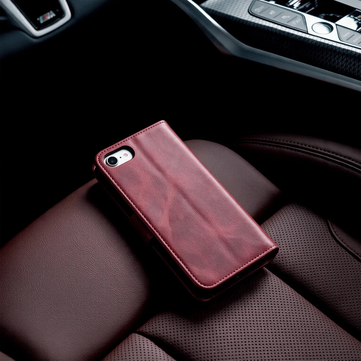 Custodia portafoglio a libro in pelle per iPhone 6 / 7 / 8 / SE