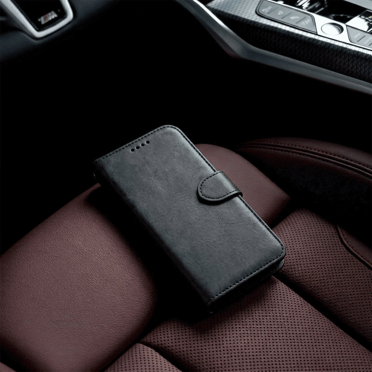 iPhone 15 Series Book Flip Case Leather Wallet