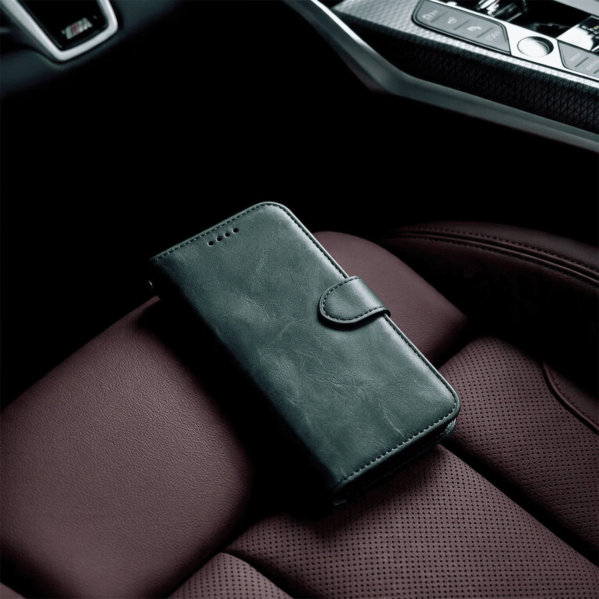 iPhone 15 Series Book Flip Case Leather Wallet