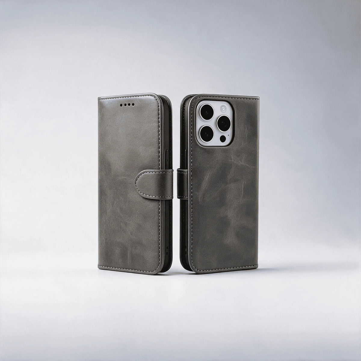 Custodia portafoglio a libro in pelle con scomparto per carte per la serie iPhone 12