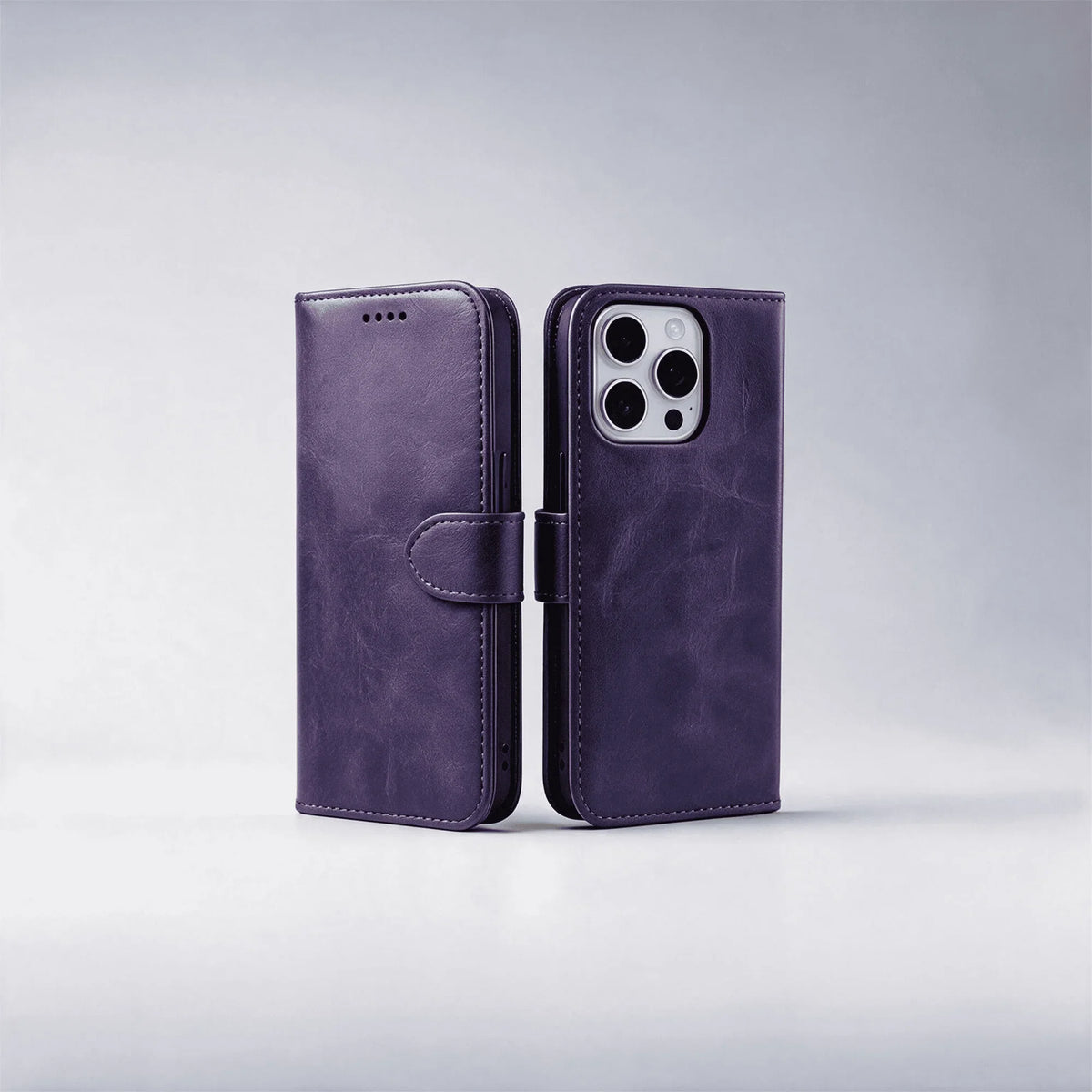 Custodia a libro con portafoglio in pelle per la serie iPhone 16