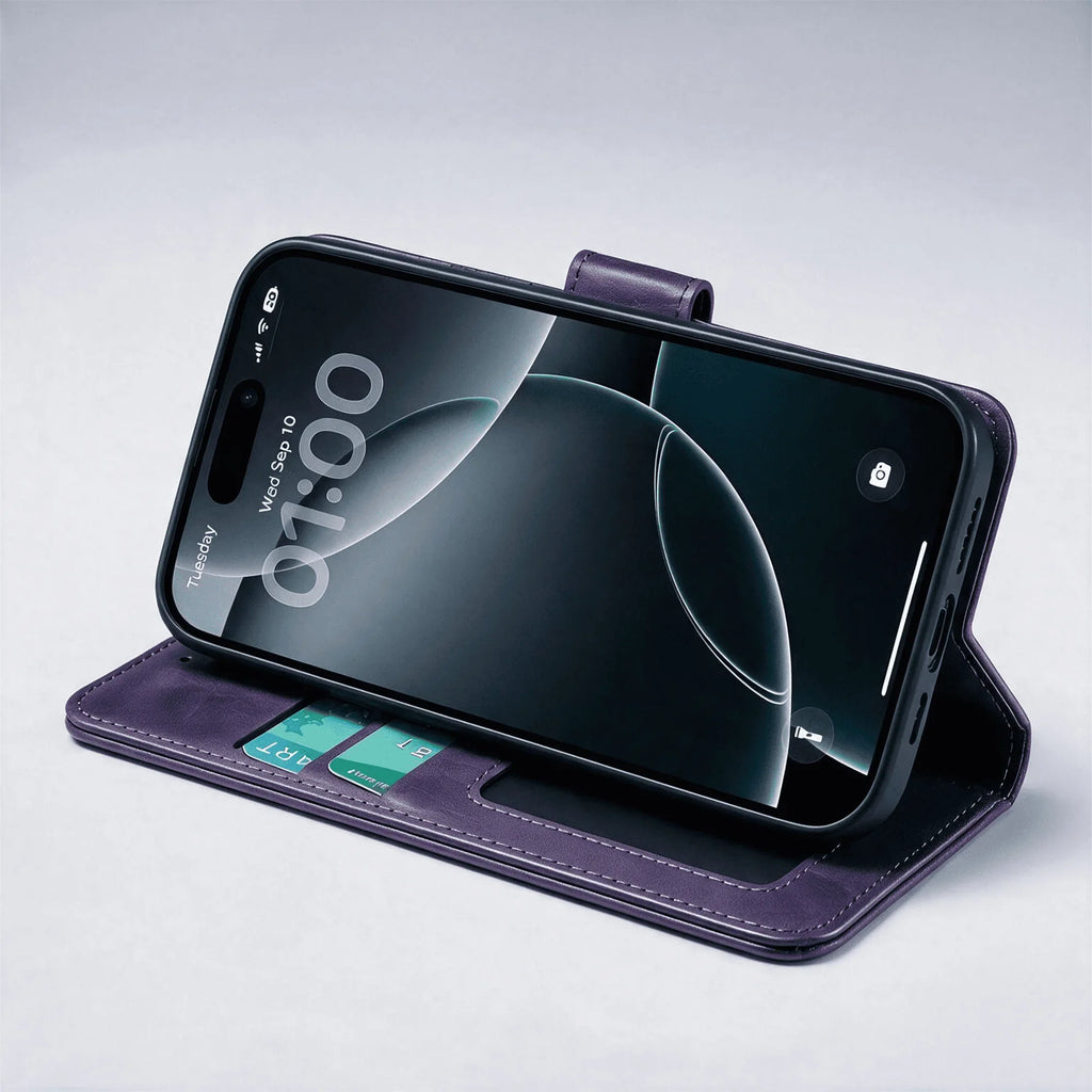 iPhone 13 Serie Book Flip Case Leder-Wallet