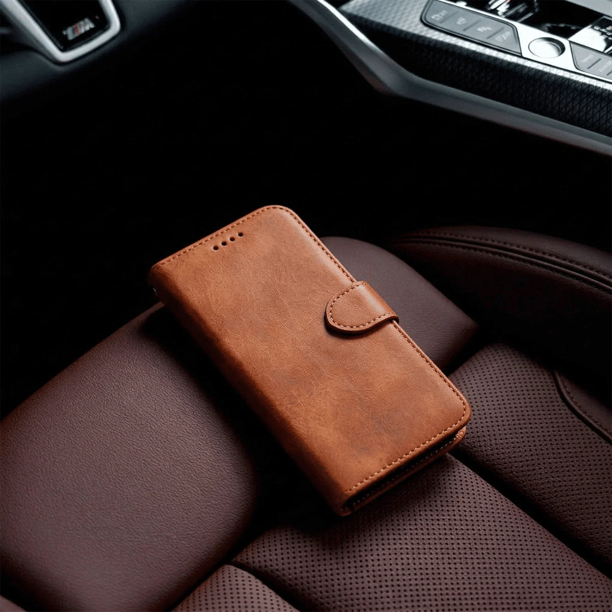 iPhone 12 Serie Book Flip Leder-Wallet-Hülle mit Kartenfach