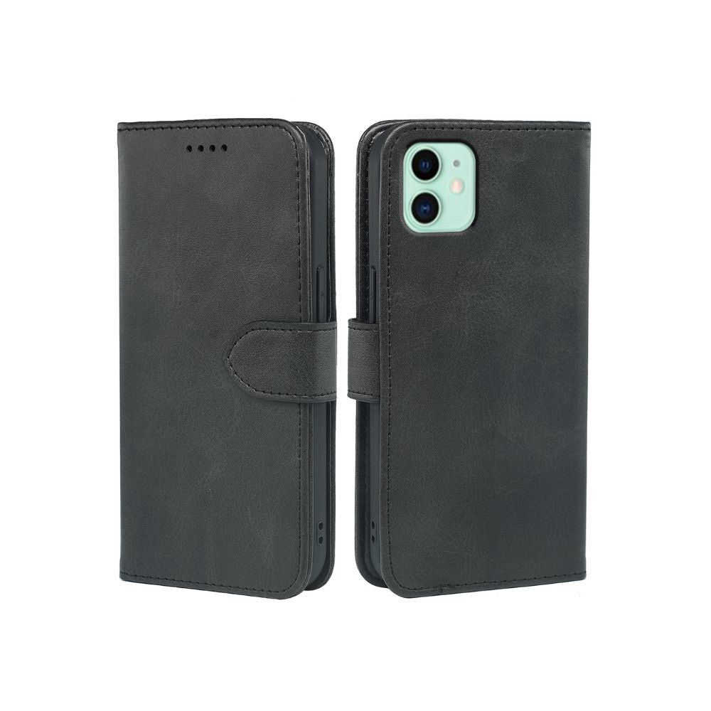 Custodia portafoglio a libro in pelle con scomparto per carte per la serie iPhone 12