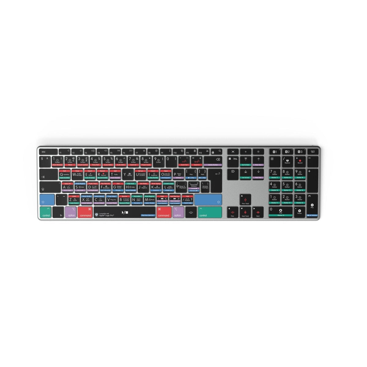 Logic Pro Keyboard | AB10 mit Hintergrundbeleuchtung | Kabelgebunden & kabellos | Mac