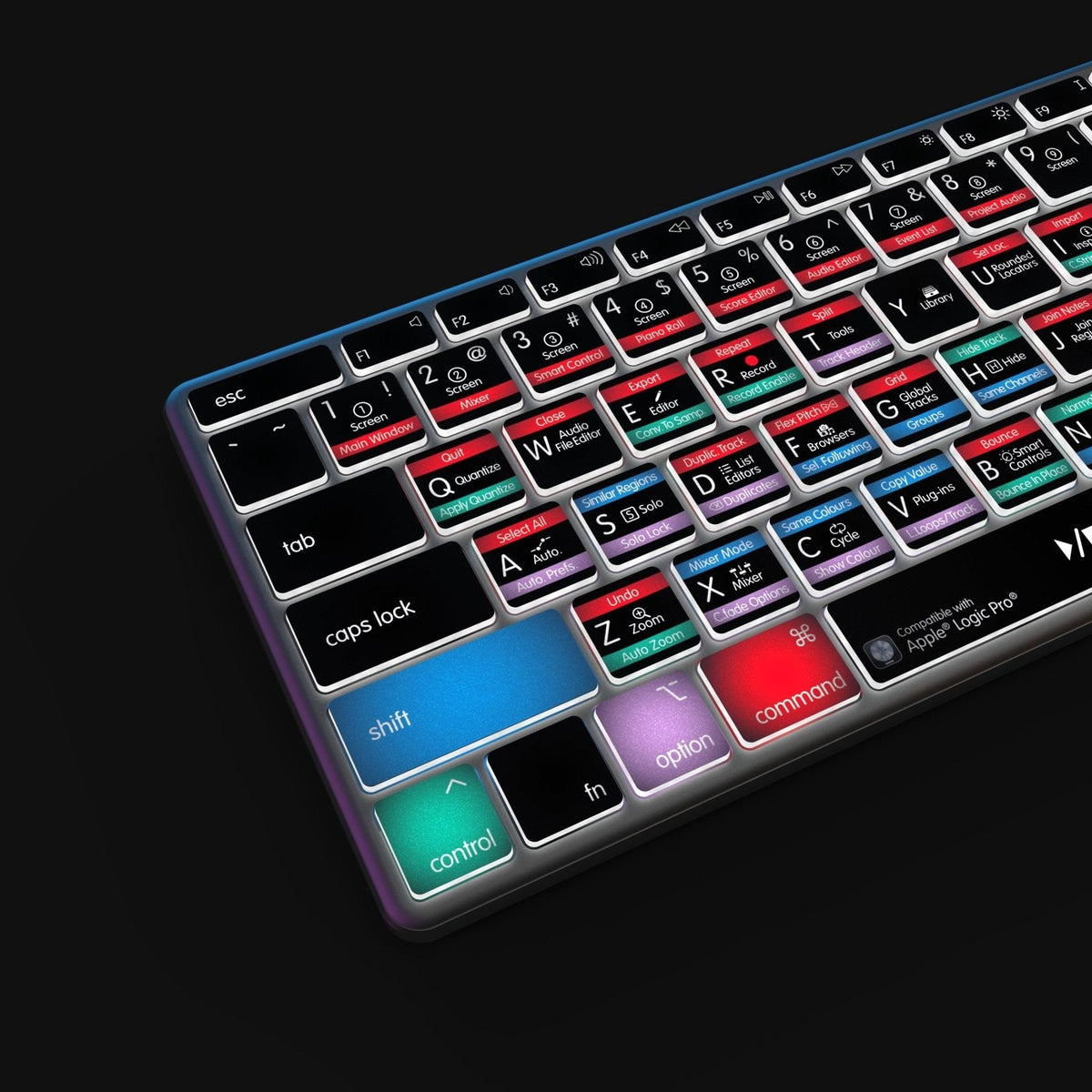 Logic Pro Keyboard | AB10 mit Hintergrundbeleuchtung | Kabelgebunden & kabellos | Mac