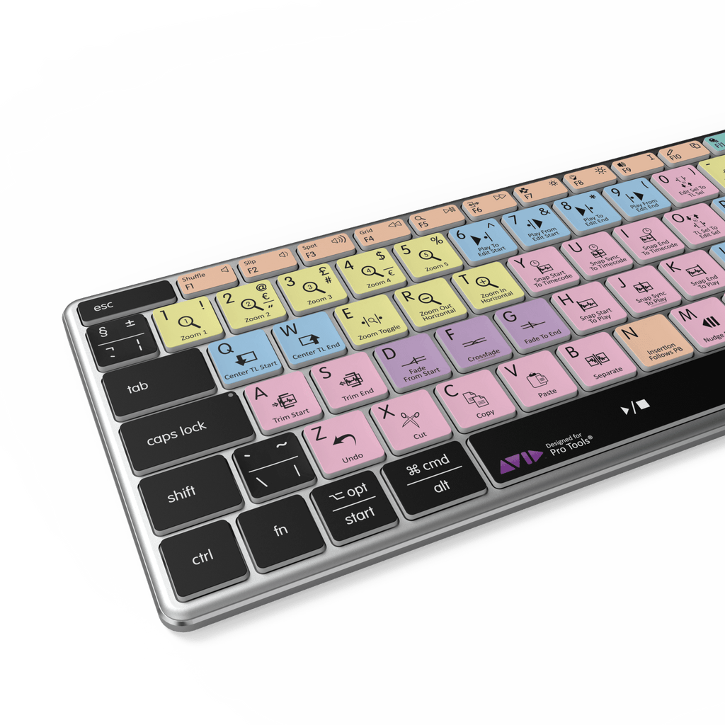 Tastiera Pro Tools | AB10 retroilluminata | Cablata e wireless | Mac e PC