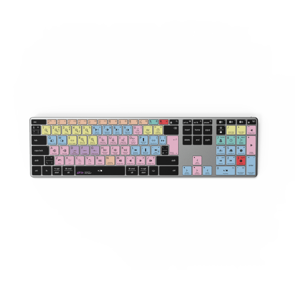 Tastiera Pro Tools | AB10 retroilluminata | Cablata e wireless | Mac e PC