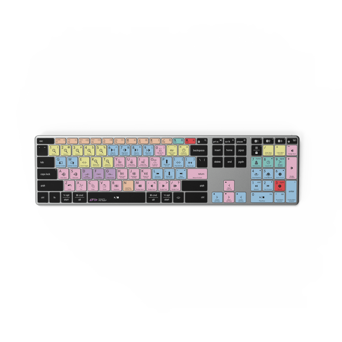 Pro Tools Tastatur | AB10 mit Hintergrundbeleuchtung | Kabelgebunden & kabellos | Mac & PC