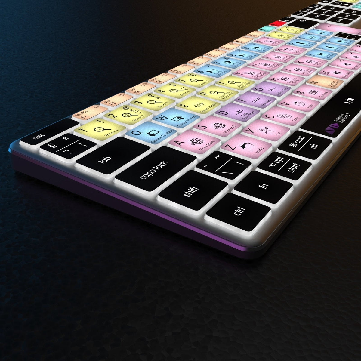 Pro Tools Tastatur | AB10 mit Hintergrundbeleuchtung | Kabelgebunden & kabellos | Mac & PC