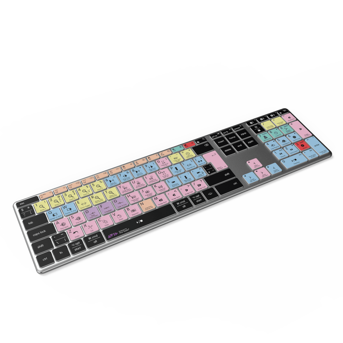 Pro Tools Tastatur | AB10 mit Hintergrundbeleuchtung | Kabelgebunden & kabellos | Mac & PC