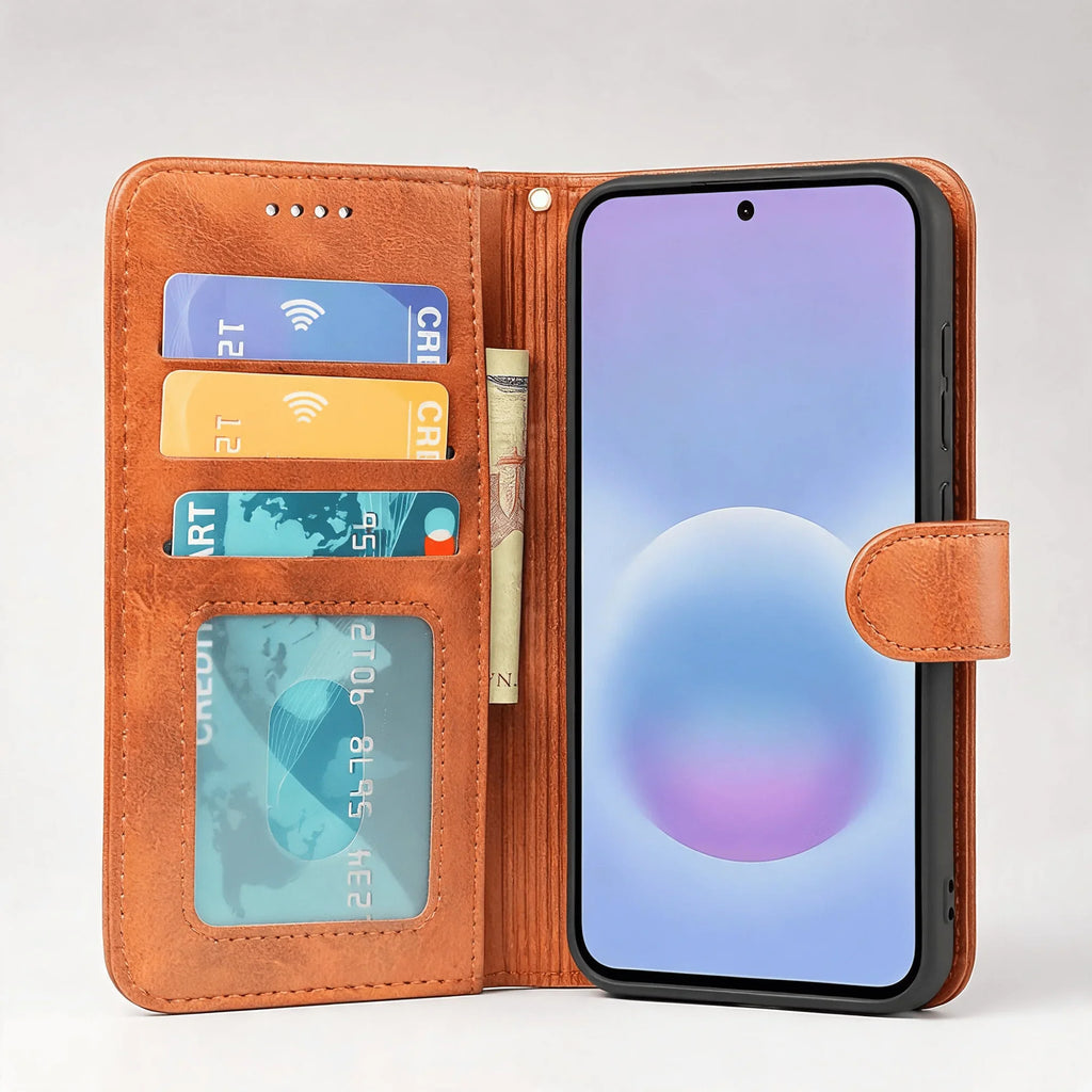 Samsung Galaxy A26 Book Flip Case Leder-Wallet