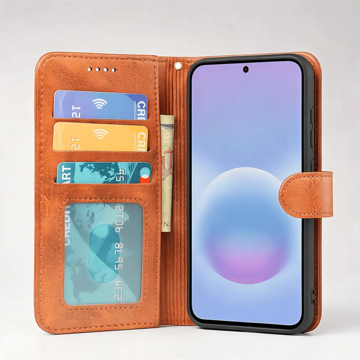 Samsung Galaxy A17 5G / A18 Book Flip Case Leather Wallet