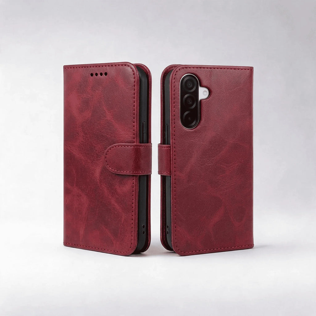 Custodia portafoglio Book Flip in pelle per Samsung Galaxy serie S22