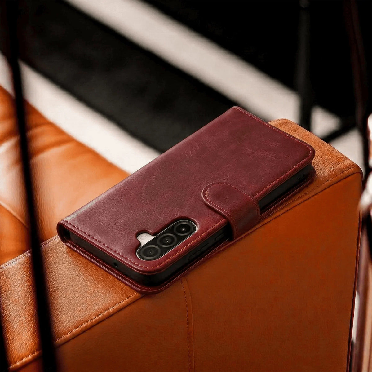 Samsung Galaxy A26 Book Flip Case Leder-Wallet
