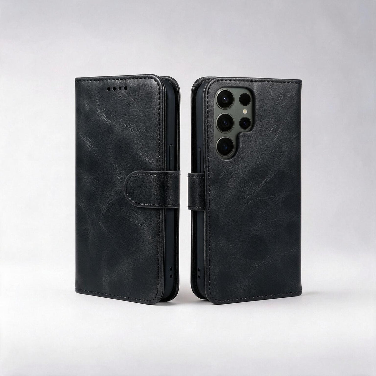 Custodia portafoglio Book Flip in pelle per Samsung Galaxy serie S22